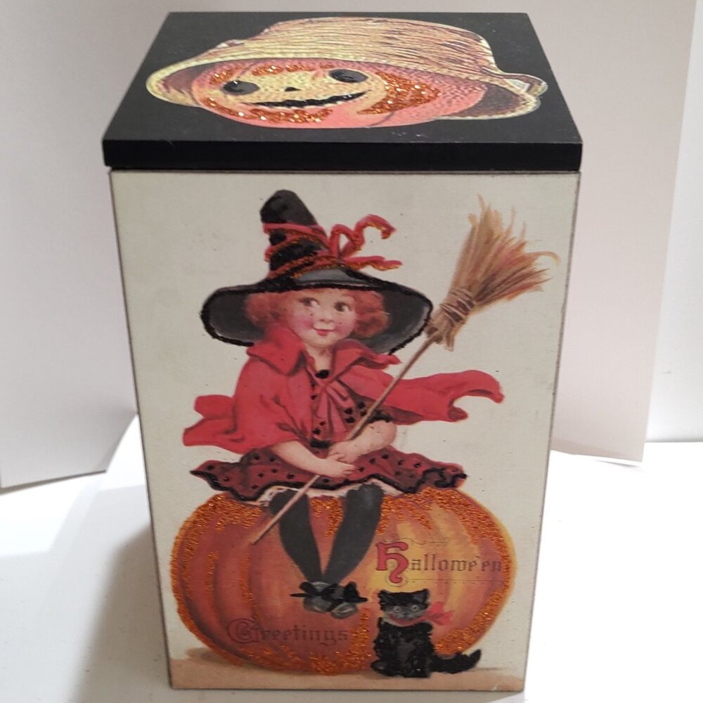 Annie Schickel Halloween Vintage Style Wood Box - Primitives by Kathy